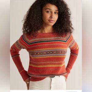 NEW Pendleton Raglan Striped Crewneck Sweater